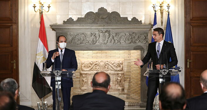 Mısır lideri Sisi ve Yunanistan Başbakanı Miçotakis
