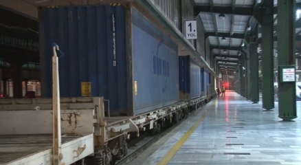 Türkiyeden Çine giden ikinci ihracat treni Ankara Garında