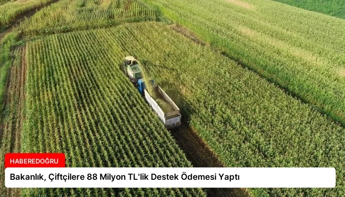 Bakanlık, Çiftçilere 88 Milyon TL’lik Destek Ödemesi Yaptı