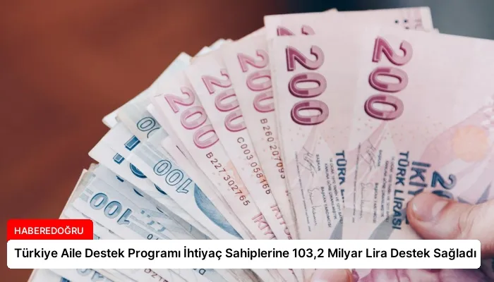 Türkiye Aile Destek Programı İhtiyaç Sahiplerine 103,2 Milyar Lira Destek Sağladı