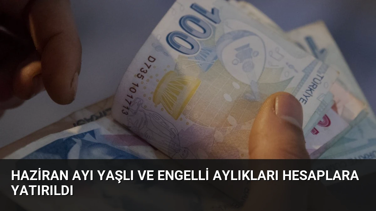 Haziran Ayı Yaşlı ve Engelli Aylıkları Hesaplara Yatırıldı