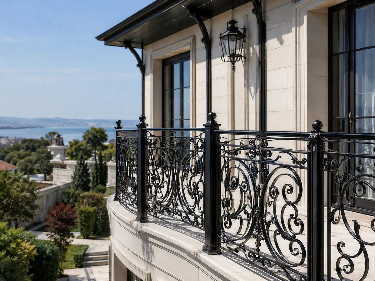 Balkon ve Merdivenlerde Ferforje Zarafeti