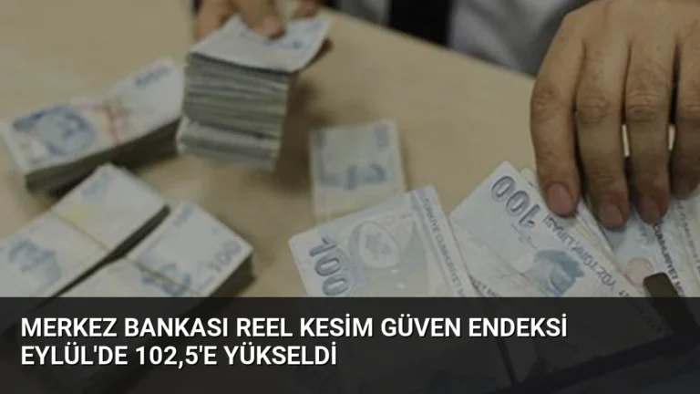 Merkez Bankası Reel Kesim Güven Endeksi Eylül’de 102,5’e Yükseldi