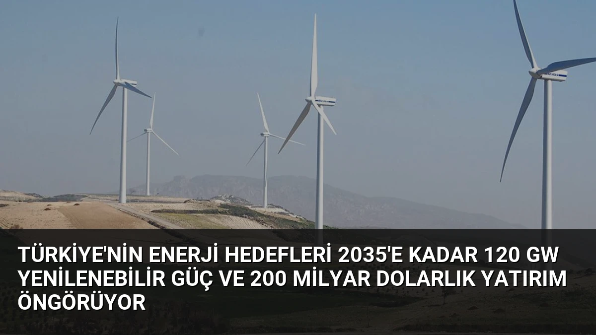 Türkiye’nin Enerji Hedefleri 2035’e Kadar 120 GW Yenilenebilir Güç ve 200 Milyar Dolarlık Yatırım Öngörüyor